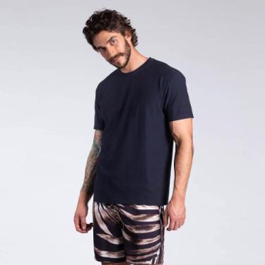 Imagem de Camiseta Manga Curta Docthos Relaxed Fit Texturizada, G, 044 grafite