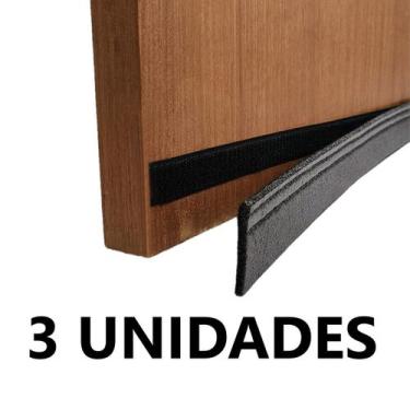 Imagem de Kit Protetor Veda Porta Contra Insetos Rodo De 80cm - BemPrat , 3 UNID
