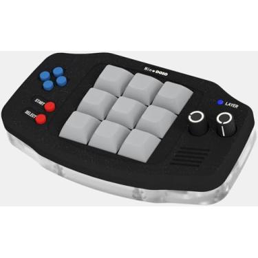 Imagem de KEEBMONKEY Mini teclado mecânico digital personalizável com botão rotativo programável, compatível com RGB (preto)