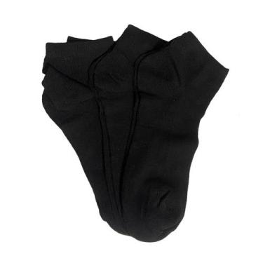 Imagem de Kit c/ 36 Pares Meias Masculino Preta Soquete Adulto 40-46 - Blook