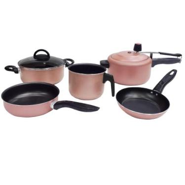 Imagem de Conjunto de Panelas Antiaderente 05 Peças com Panela de PressãO - Marp