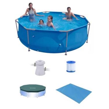 Imagem de Piscina Sunfit 5000 Litros com Bomba Filtro 110v Capa e FORRO