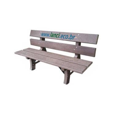 Imagem de Banco de jardim com 1,5m marrom com 3 lugares e 4 tábuas / lc-01 - LAN