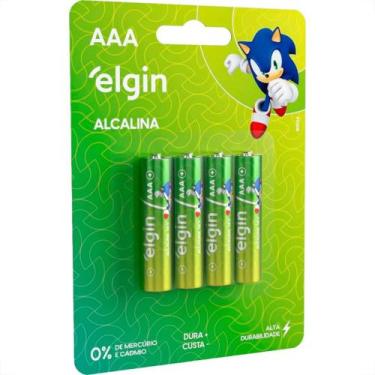 Imagem de Pilha Elgin Alcalina Aaa Palito Com 4 Pecas - 82155, 4