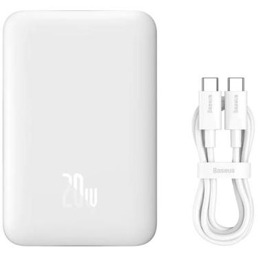 Imagem de Carregador Portatil Magnetico Mini Baseus 20 W 10.000 Mah - Branco (PP