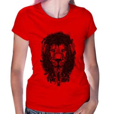 Imagem de Baby Look Leão Reggae - Foca na Moda, Vermelho, G