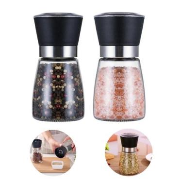 Imagem de Kit 2 Moedores Sal Grosso Pimenta Reino Temperos Regulagem - Losan