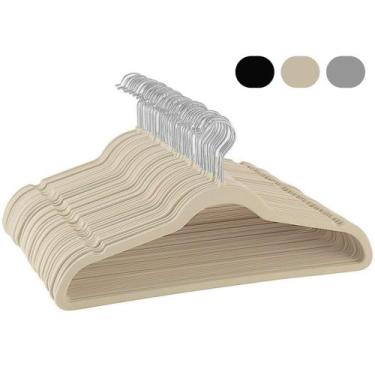 Imagem de Kit 50 Cabides De Veludo Para Lojas Reforçado Atacado Adulto - Zaganza