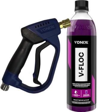 Imagem de Kit Pistola Para Lavadora De Alta Pressão Fast Snow Foam Vonixx + Shampoo Neutro Super Concentrado V-floc 500Ml Vonixx