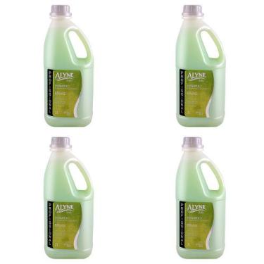 Imagem de Kit 4 Und Shampoo Alyne Profissional Ervas Nutre Fortalece 2l