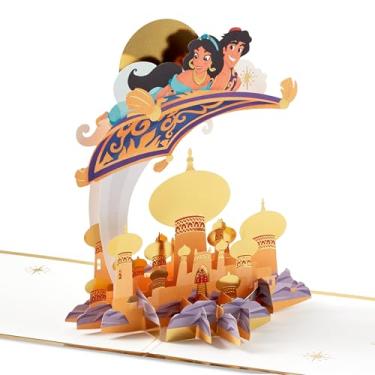 Imagem de Hallmark Cartão pop-up da Princesa Disney da Marvel (Aladdin, A Whole New World) para casamentos, formaturas, novos empregos