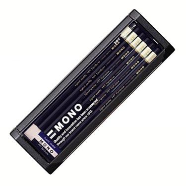 Imagem de Tombow Lápis premium Mono-4B, 4B MONO (lápis de alto padrão com partículas ultrafinas), inclui borracha MONO, desenho e desenho, dúzias