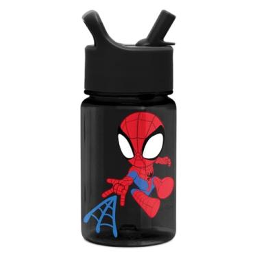Imagem de Simple Modern Garrafa de água infantil Marvel Spiderman Copo Tritan de plástico livre de BPA com tampa de canudo à prova de vazamento | Reutilizável e durável para crianças, meninos | Coleção Summit |