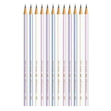 Imagem de Lápis Preto Pérola Nº2 FaberCastell Redondo Perolado Kit c/ 2, 4, 6, 1