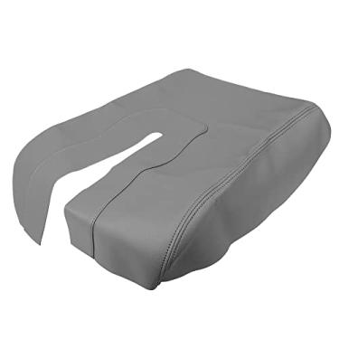 Imagem de X AUTOHAUX Tampa do console central do carro, apoio de braço, capa protetora de microfibra de couro de substituição para Toyota Tundra 2014-2019 cinza