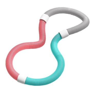 Imagem de kowaku Aro de ginástica com peso, círculo de ginástica abdominal, equipamento de treinamento de entretenimento em PVC para adultos e crianças, Rosa Verde 1.3kg