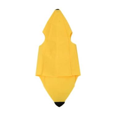 Imagem de LCSVCCXA Fantasia de Banana, Fantasia Engraçada de Frutas, Cosplay para Baile de Máscaras