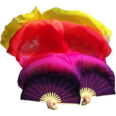 Imagem de Winged Sirenny Véus de seda para dança do ventre pares ajustáveis, bandeiras de louvor de adoração de 180 cm (glamour)