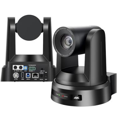 Imagem de Câmera NDI PTZ 4K,AI Auto Tracking USB3.0/3G-SDI/LAN HDMI PTZ Câmera 20X Óptica com PoE Transmissão ao vivo para igreja, adoração, transmissão de eventos（Enviado do Brasil, sem impostos adicionais）