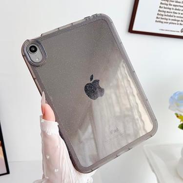 Imagem de Capa para iPad mini 7 (A17 Pro) 2024/iPad mini 6 2021, iPad mini 7ª/6ª geração 21.1 cm, UUcovers Capa fina leve de silicone transparente, transparente, macio, à prova de choque, brilhante, de silicone