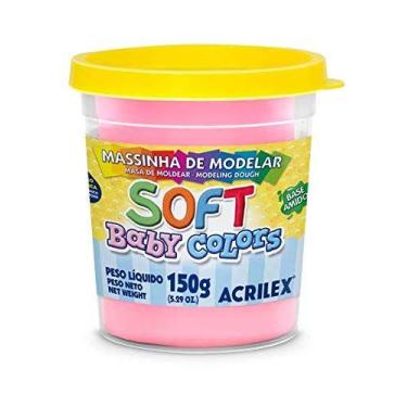 Imagem de Massa Para Modelar Soft 150G.Rosa Bebe Bs Amido - ACRILEX
