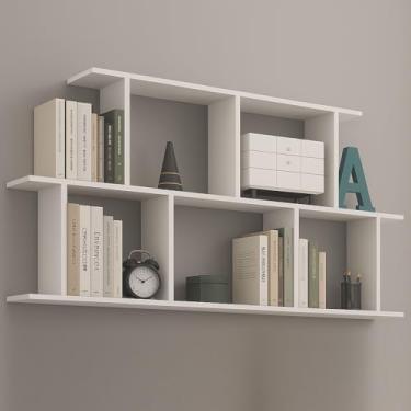 Imagem de PRATELEIRA NICHO 90X60CM COMPACTA E MODERNA IDEAL PARA SALA ESCRITORIO QUARTO E AMBIENTES SOFISTICADOS ESTANTE LIVROS