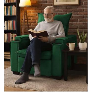 Imagem de Poltrona Papai Reclinável Pulse Porta Copos Carregador usb Verde