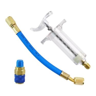 Imagem de MotiveTech Kit de injetores de tinta de óleo, ferramenta de ar condicionado, de refrigeração, manutenção precisa e resistente com engate rápido para