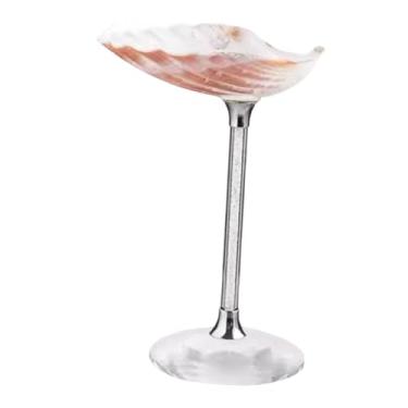 Imagem de Bothyi Taça de vinho, utensílios para bebidas, elegantes taças de vinho multiuso, copo de para festas temáticas de praia, cozinha, praia, dia dos pais, Base Prateada em Concha