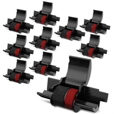 Imagem de Pacote de 10 Calculator Roller preto/vermelho  Cartucho de calculadora