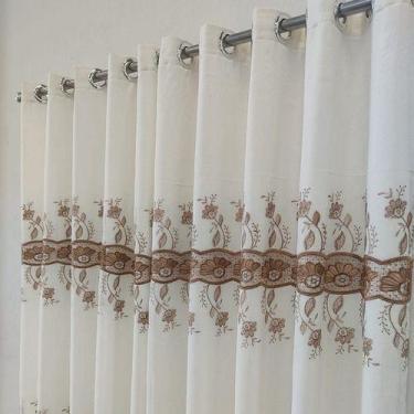 Imagem de Cortina De Quarto Bordada Alto Padrão Luxo Com Gripir Direto Da Fábric