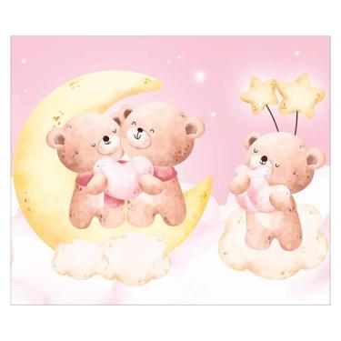 Imagem de Papel de Parede Adesivo Infantil Ursinhos Bebe Quarto Menina - 533pcm 