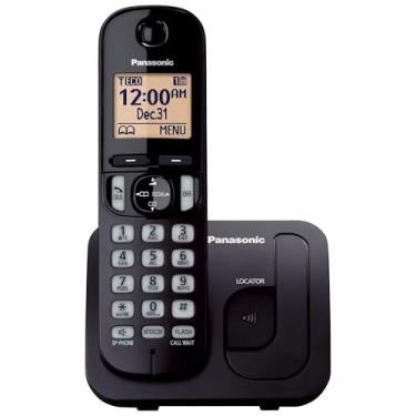 Imagem de Panasonic Telefone sem fio, tela retroiluminada de 4 cm, bloco de chamadas, viva-voz, 10 horas de tempo de conversação, 1 aparelho - KX-TGC200B (preto)