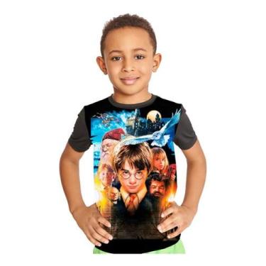 Imagem de Camiseta Infantil Full Print Harry Potter Ref:216 - smoke, Preto, 6