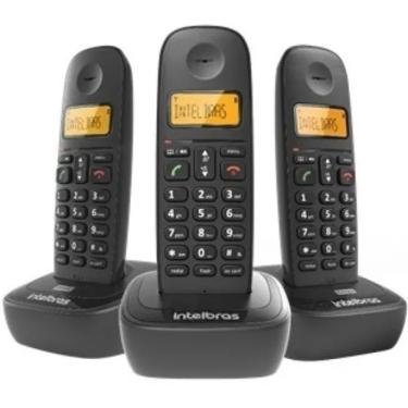 Imagem de Aparelho Telefone Fixo Sem Fio Com 2 Ramais Intelbras Ts2513 Preto