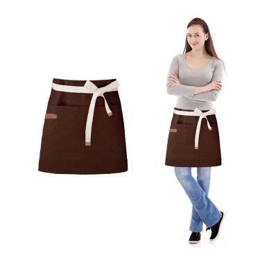 Imagem de Avental de Cintura Marrom Cafeteria Barbearia Bartender 10un