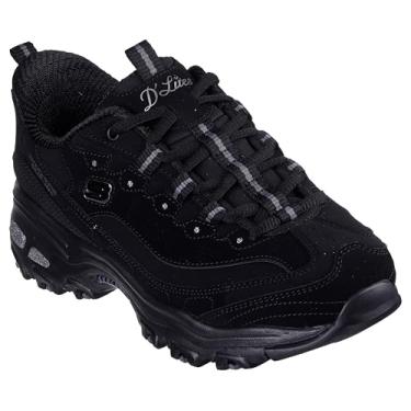 Imagem de Skechers Tênis feminino D'Lites Hands Free Slip-ins, Preto/preto, 34