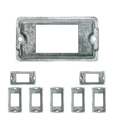 Imagem de 8 Tampa De Condulete 3/4 Furação 3 Tecla Alumínio Sieg