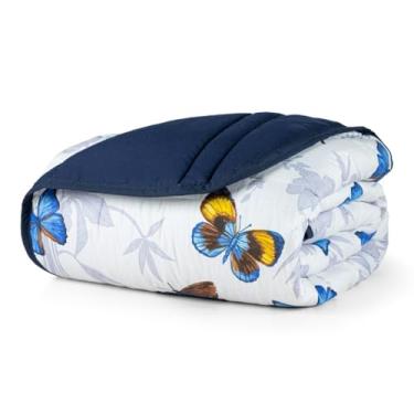 Imagem de Edredom Solteiro Dupla Face Micropercal 200 Fios - Conforto Premium em 1 Peça (BUTTERFLY)