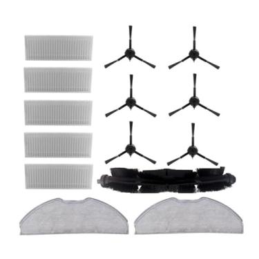 Imagem de Roll Brush Side Brush HEPA Mop Cloth Compatible With Tefal Rowenta ROWENTA X-PLORER 75 RR8577WH Robotic Vacuum Cleaner Accessories(As shown)