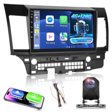Imagem de Estéreo automotivo 4G + 128G Android 15 para Mitsubishi Lancer 2008-2017 (para sistema Rockford) com Carplay sem fio/Android Auto - Rádio de tela sensível ao toque HD de 10 polegadas com EQ/5GHz WiFi