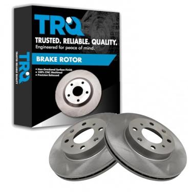 Imagem de TRQ Conjunto de par de rotores de freio a disco dianteiro para Honda Civic 1990-2000 / Honda Civic Del Sol 1993-1997 / Honda CRX 1990-1991