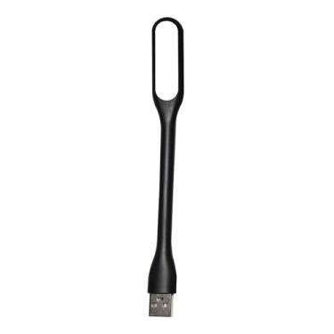 Imagem de Mini Lâmpada USB Flexível com LED – Luz Ajustável para Notebook, Teclado e Leitura, Portátil e Leve (Preta)