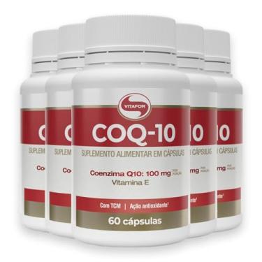 Imagem de Kit 5 Coenzima Q10 100mg Vitafor 60 Cápsulas