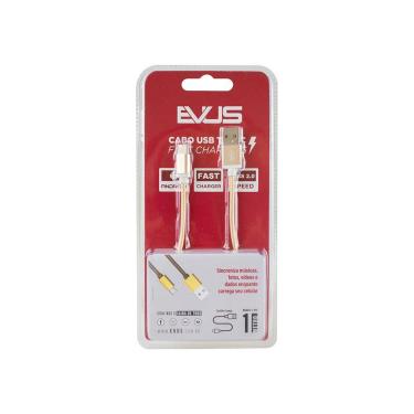 Imagem de Cabo Usb Evus Fast Charge Type C 1.0m C-055 Gold Blister