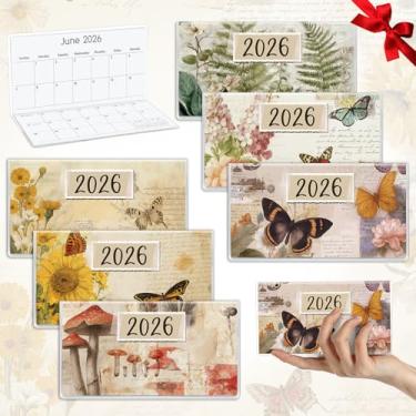 Imagem de ReliThick 6 unidades, calendário de bolso 2026 para bolsa, agenda mensal, caderno, pequeno bolso, calendário, cadernos, presente de agradecimento, presente para mulheres, professores, escola