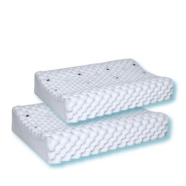 Imagem de Kit Travesseiro Cervical Ortopédico Magnético Infravermelho Pillow Contour – Anti Ronco e Alívio de Dores no Pescoço (FRONHA TECIDO TOQUE MACIO,1 UNIDADE)