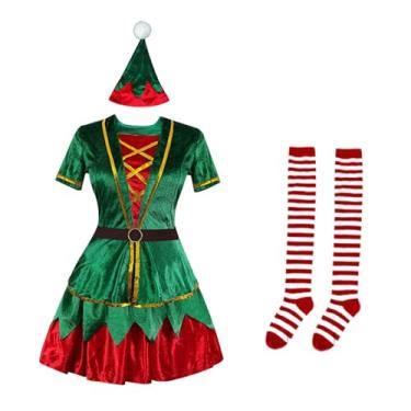Imagem de kowaku Fantasia de Elfo de Natal - Top para Aniversário, Carnaval, Brincadeiras de Faz de Conta e Halloween, M Female