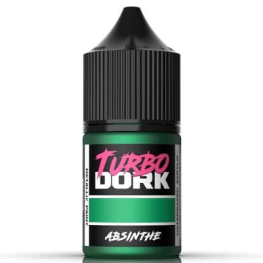 Imagem de Turbo Dork Tinta acrílica metálica absinto frasco de 22 ml - Tinta com acabamento metálico não tóxico à base de água