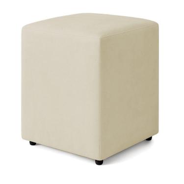 Imagem de Puff Quadrado Decorativo Sienna Veludo - 7 Decor Bege